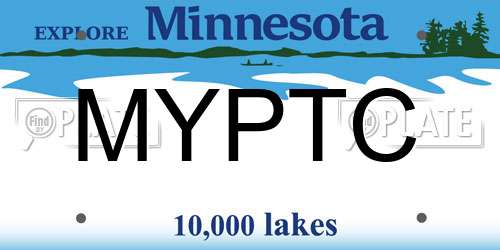 MYPTC Minnesota License Plate