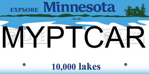 MYPTCAR Minnesota License Plate