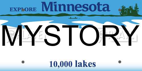 MYSTORY Minnesota License Plate