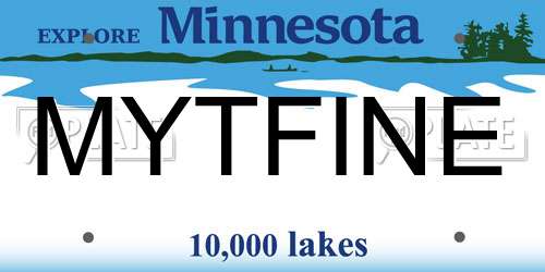 MYTFINE Minnesota License Plate