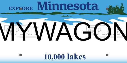 MYWAGON Minnesota License Plate