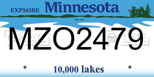 MZO2479 Minnesota License Plate