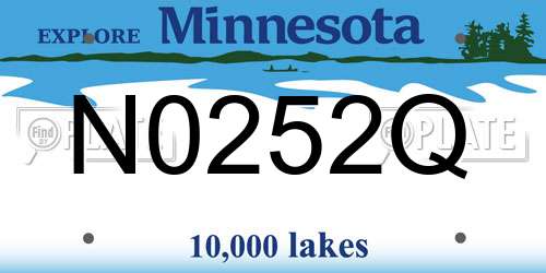N0252Q Minnesota License Plate