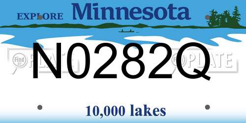 N0282Q Minnesota License Plate