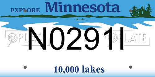 N0291I Minnesota License Plate