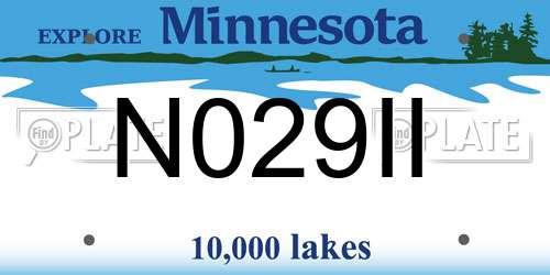 N029II Minnesota License Plate