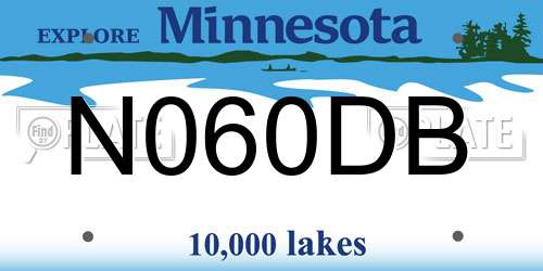 N060DB Minnesota License Plate