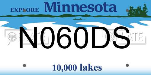 N060DS Minnesota License Plate