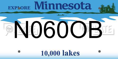 N060OB Minnesota License Plate