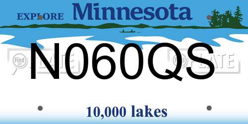 N060QS Minnesota License Plate