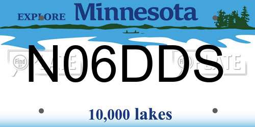 N06DDS Minnesota License Plate