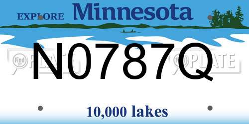 N0787Q Minnesota License Plate