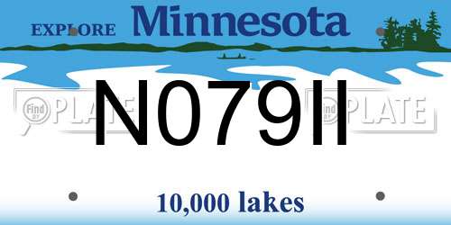 N079II Minnesota License Plate