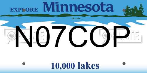 N07COP Minnesota License Plate