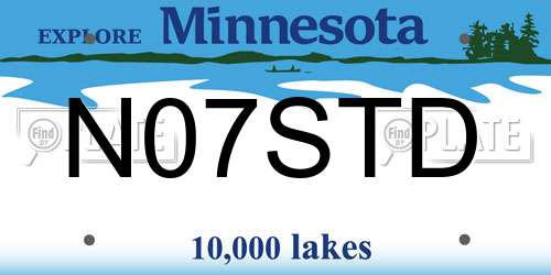 N07STD Minnesota License Plate