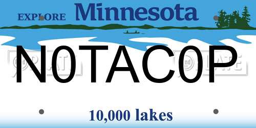 N0TAC0P Minnesota License Plate