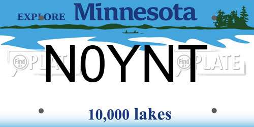 N0YNT Minnesota License Plate