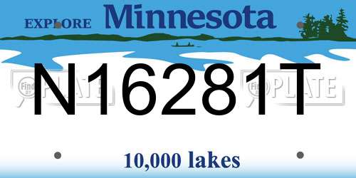 N16281T Minnesota License Plate