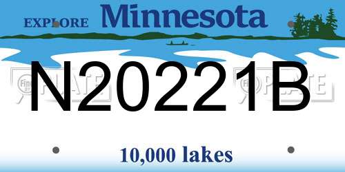 N20221B Minnesota License Plate