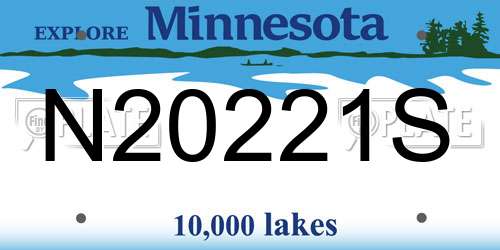 N20221S Minnesota License Plate