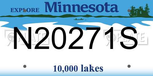N20271S Minnesota License Plate