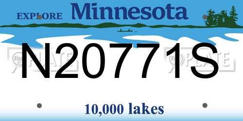 N20771S Minnesota License Plate