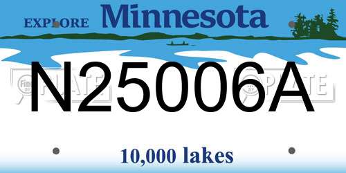 N25006A Minnesota License Plate