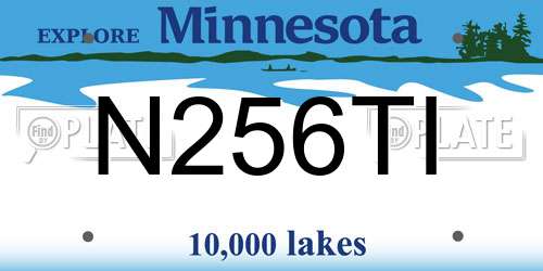 N256TI Minnesota License Plate