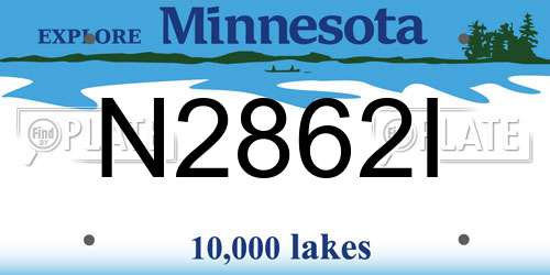 N2862I Minnesota License Plate