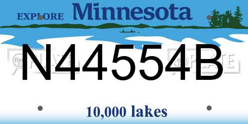 N44554B Minnesota License Plate