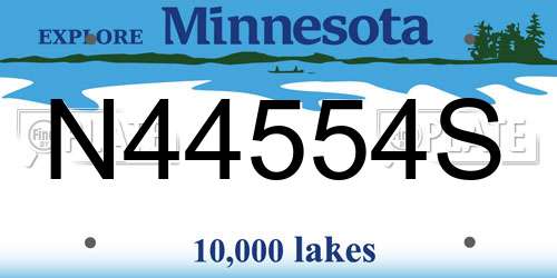 N44554S Minnesota License Plate