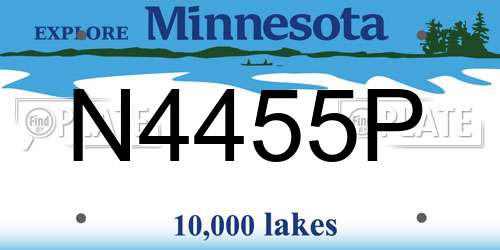 N4455P Minnesota License Plate