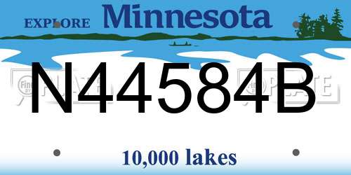 N44584B Minnesota License Plate