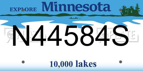 N44584S Minnesota License Plate
