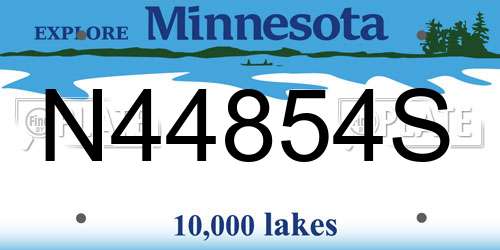N44854S Minnesota License Plate