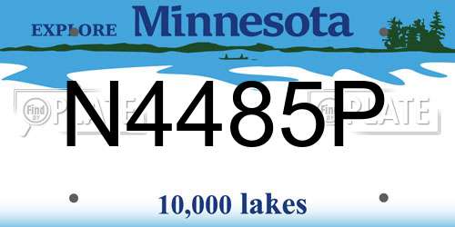 N4485P Minnesota License Plate