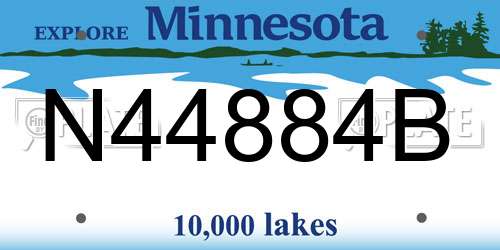 N44884B Minnesota License Plate