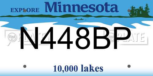 N448BP Minnesota License Plate