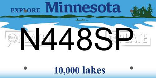 N448SP Minnesota License Plate