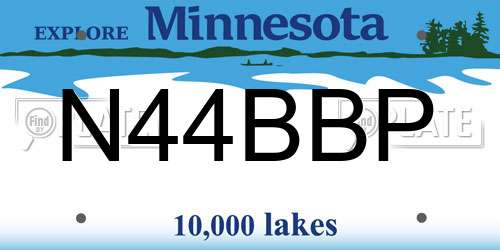 N44BBP Minnesota License Plate