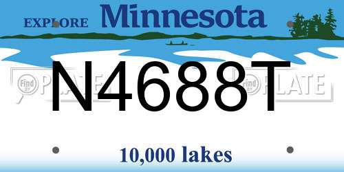 N4688T Minnesota License Plate