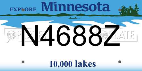 N4688Z Minnesota License Plate