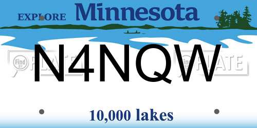 N4NQW Minnesota License Plate