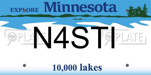 N4STI Minnesota License Plate
