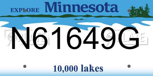 N61649G Minnesota License Plate