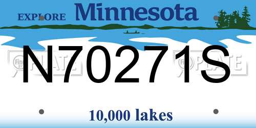 N70271S Minnesota License Plate