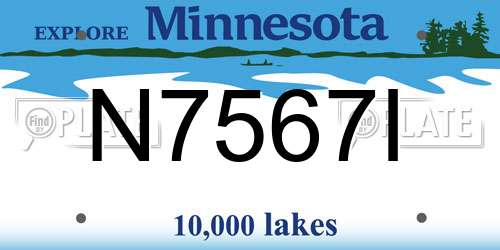 N7567I Minnesota License Plate