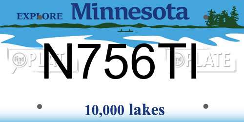 N756TI Minnesota License Plate