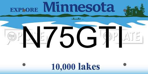 N75GTI Minnesota License Plate