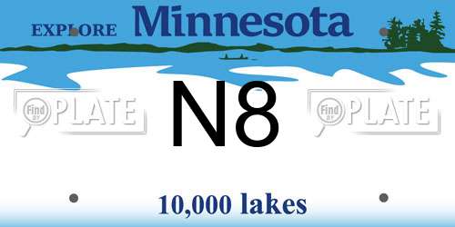 N8 Minnesota License Plate